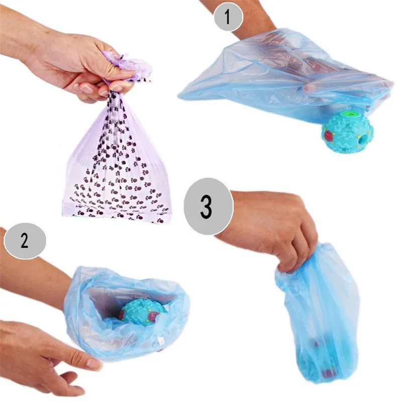 Nueva bolsa para excrementos de perros, bolsas de basura para mascotas, bolsa de limpieza biodegradable, bolsa de limpieza para recoger residuos para perros - imagen 4