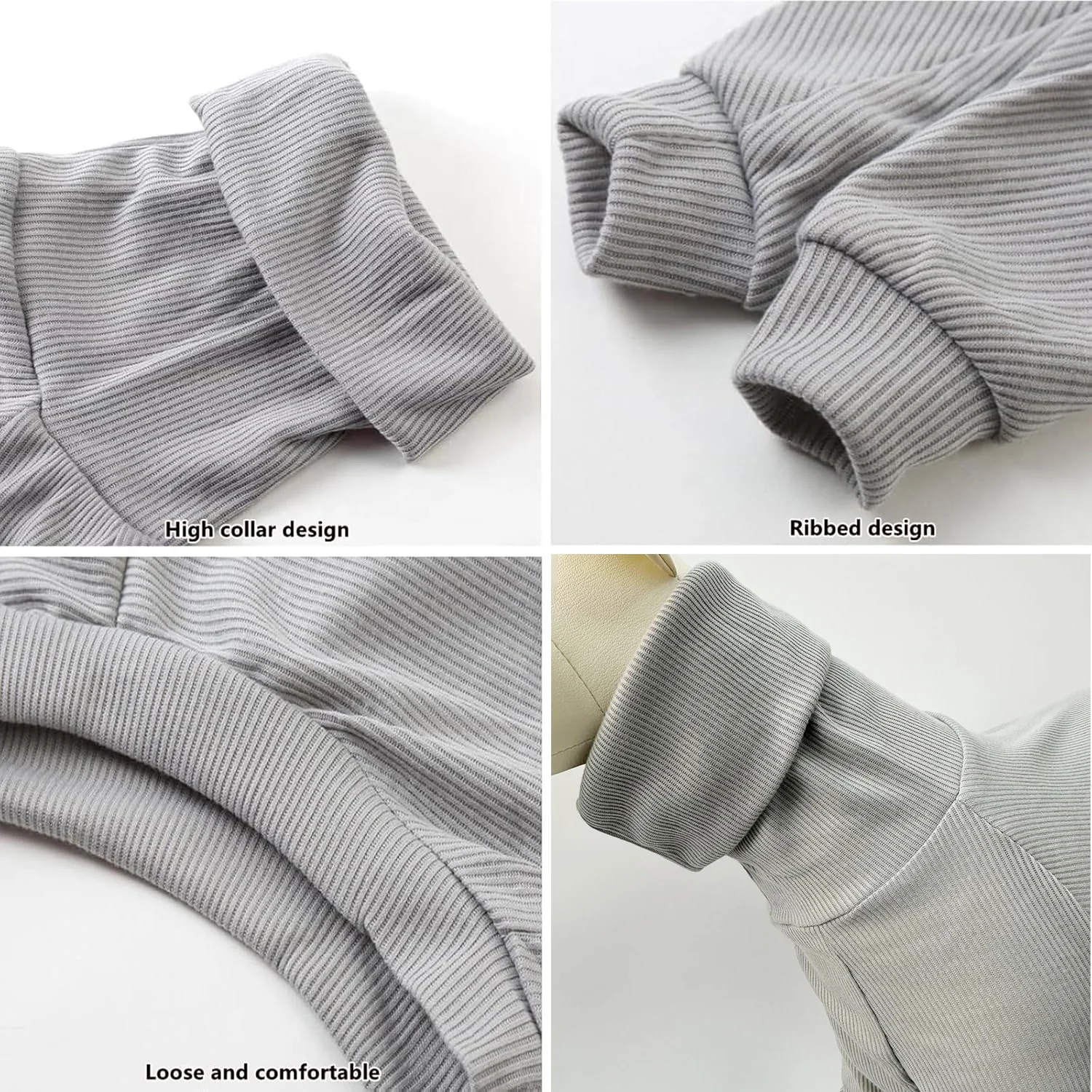 Ropa de galgo italiano Whippet, monos para perros grandes y medianos, pijamas de invierno con cuello alto para mascotas, monos para pastor - imagen 3