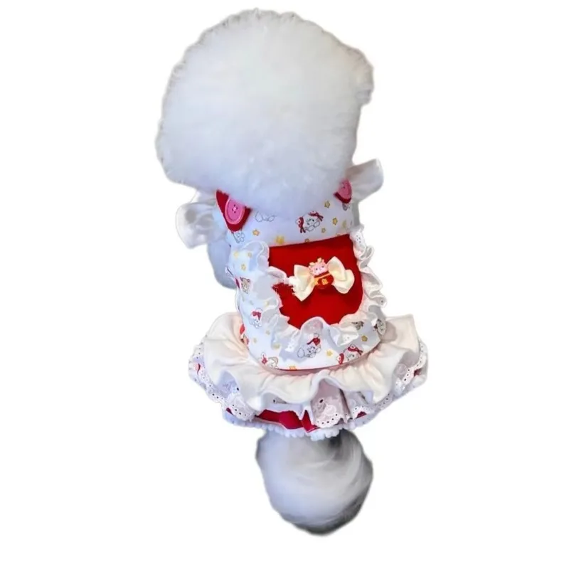 Pet Dog Princess Dress Teddy Bears clothes Maltese Dog Clothes Puppy Dresses for Small Dogs - imagen 5