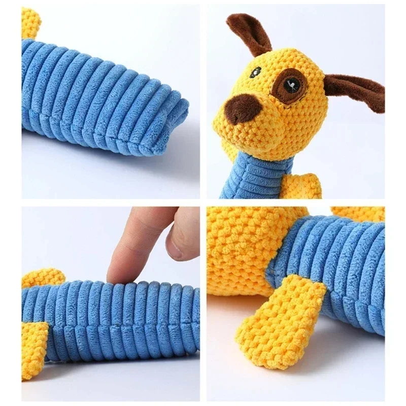 Juguetes para perros, juguetes chirriantes de peluche para mascotas, juguete interactivo para dentición de cachorros para perros pequeños, juguetes de peluche para perros - imagen 3