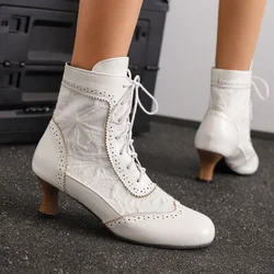 Botines victorianos de invierno con encaje para gatos y perros