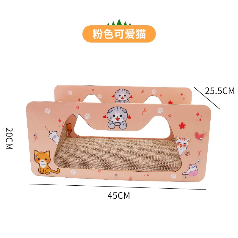 Rascador de sisal y cartón corrugado para gatos con cama - imagen 5