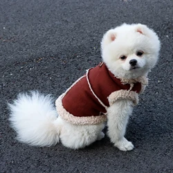 Chaqueta cálida de felpa para perros y gatos - forro polar suave