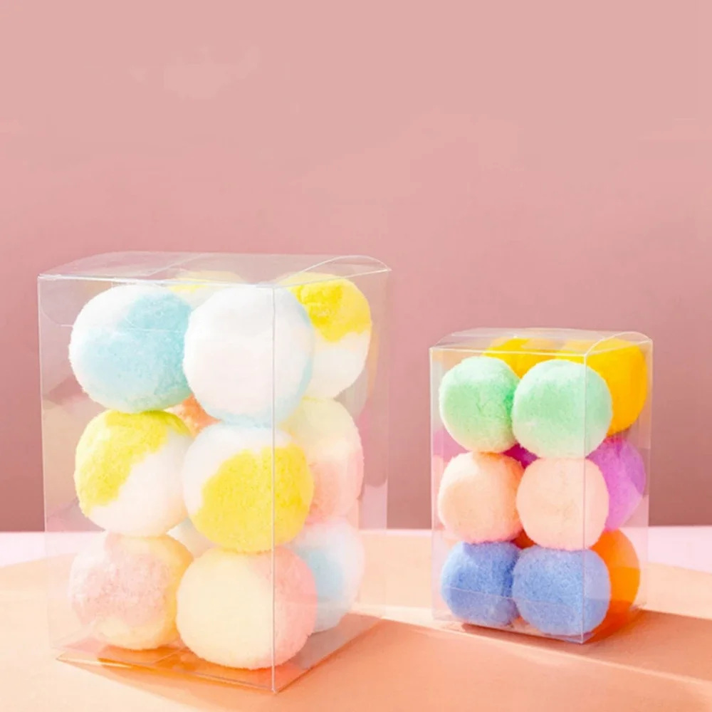 12 unids/lote de juguetes de peluche para gatos, pelota colorida resistente a mordeduras Molar, divertidas pelotas interactivas para gatos, juguetes para masticar, suministros para mascotas de 3/4, 5CM - imagen 5