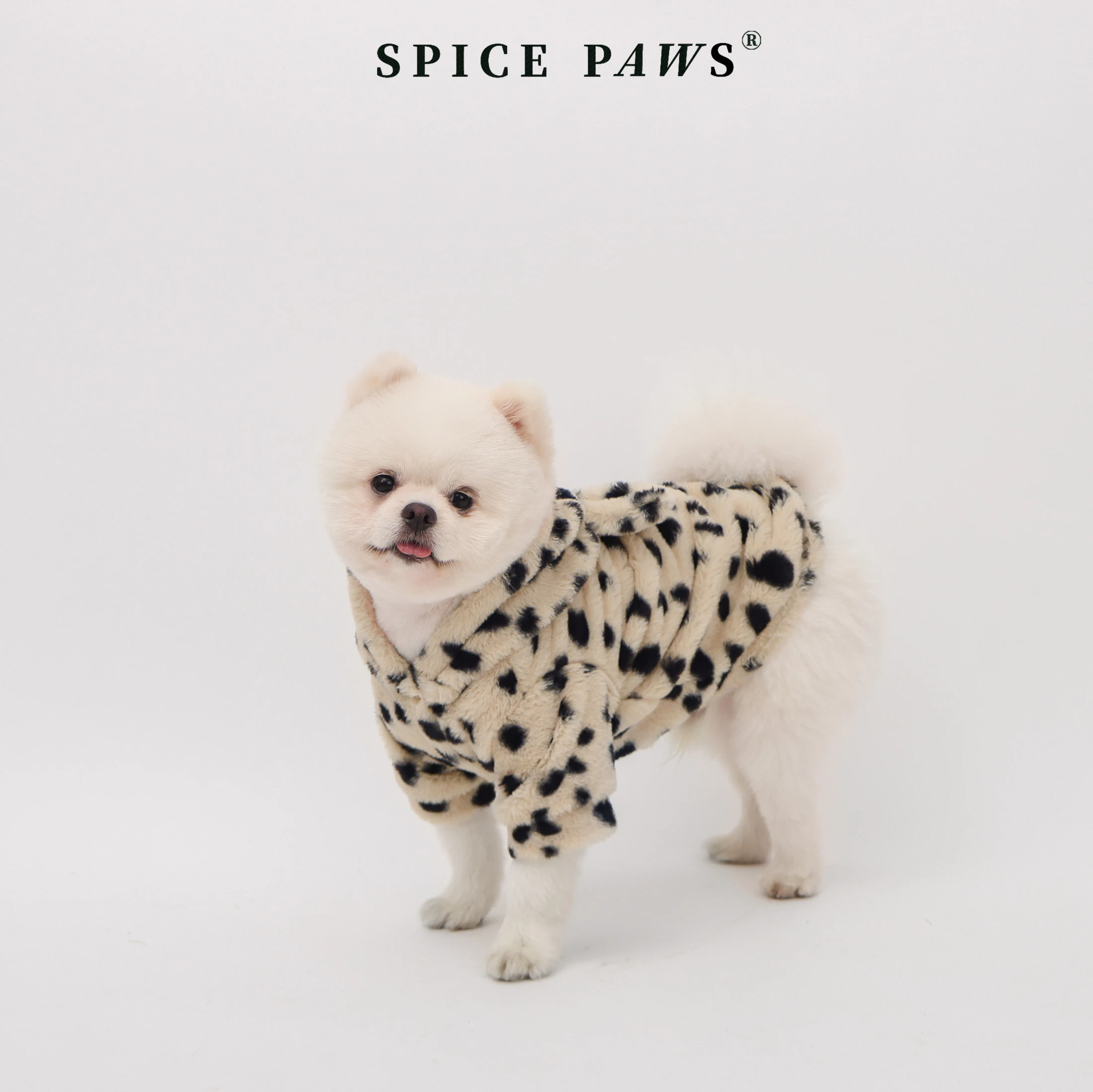 Sudadera leopardo marrón con capucha para perros y gatos - imagen 3