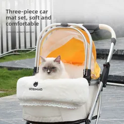 Almohadilla para carrito de mascotas, carrito para perros y gatos, cojín de asiento antisuciedad, almohada para el cuello, bufanda, almohadilla cómoda, productos para cojines de asiento para mascotas