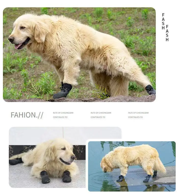 Zapatos Reflectantes para Perros y Gatos, Botas de Exterior, Impermeables, Antideslizantes, Protector de Patas, Calcetines para Perros Pequeños, Razas Grandes - imagen 4