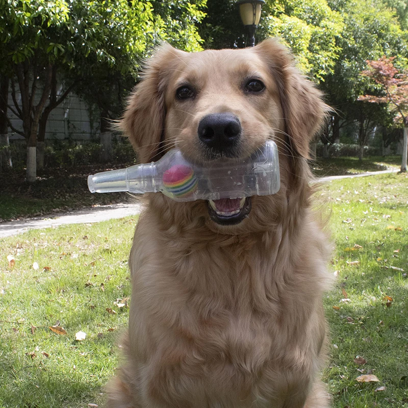 Nuevo juguete para masticar para perros, pelota de tenis suave TPR resistente a mordeduras, juguete para moler dientes de cachorro, juguetes interactivos para masticar perros - imagen 4