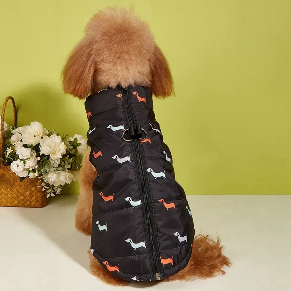 Ropa cálida de invierno para perros pequeños, abrigo a prueba de viento para perros, chaqueta, ropa con cremallera, traje para cachorros, chaleco, ropa para Yorkie Chihuahua - imagen 3