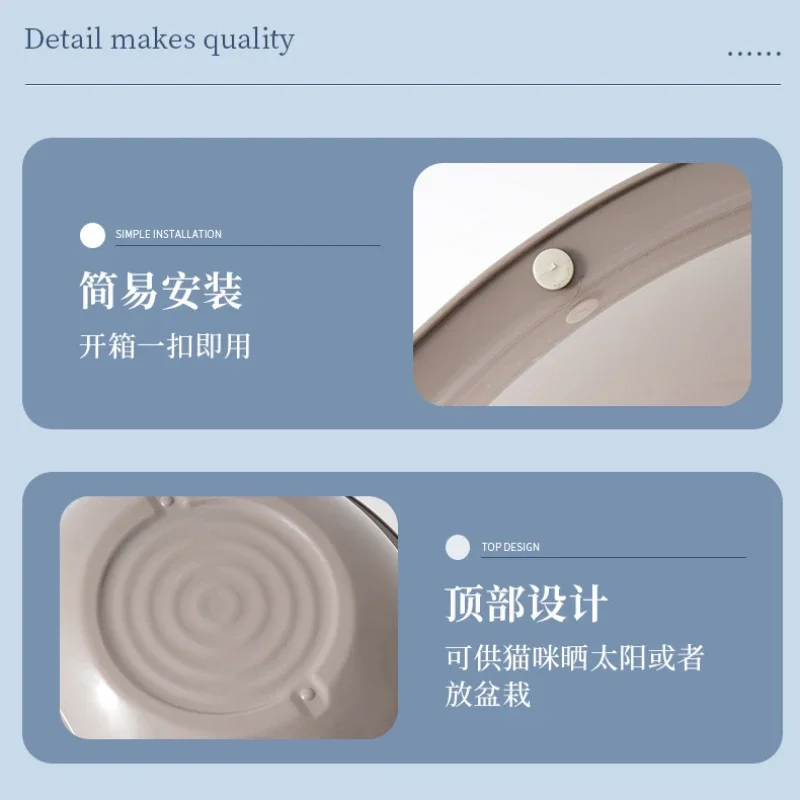 Nido para gatos tipo cáscara de huevo Nido para mascotas semicerrado Casa para gatos extraíble y lavable Universal y portátil en todas las estaciones - imagen 5