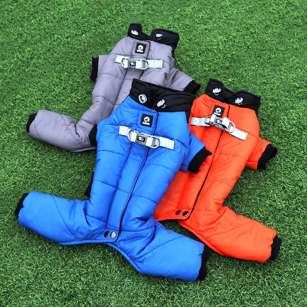 Ropa de invierno para perros, abrigo grueso y cálido para cachorros con arnés, chaqueta reflectante para perros, ropa para Chihuahua, Bulldog Francés, perros pequeños - imagen 5