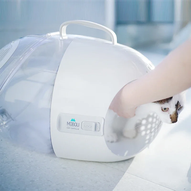 Bolsa de viaje para gatos Moboli de origen, bolsa de transporte transpirable para mascotas, astronauta, gato, cachorro, cápsula de viaje, bolsa de viaje de doble puerta, portador de mascotas - imagen 5