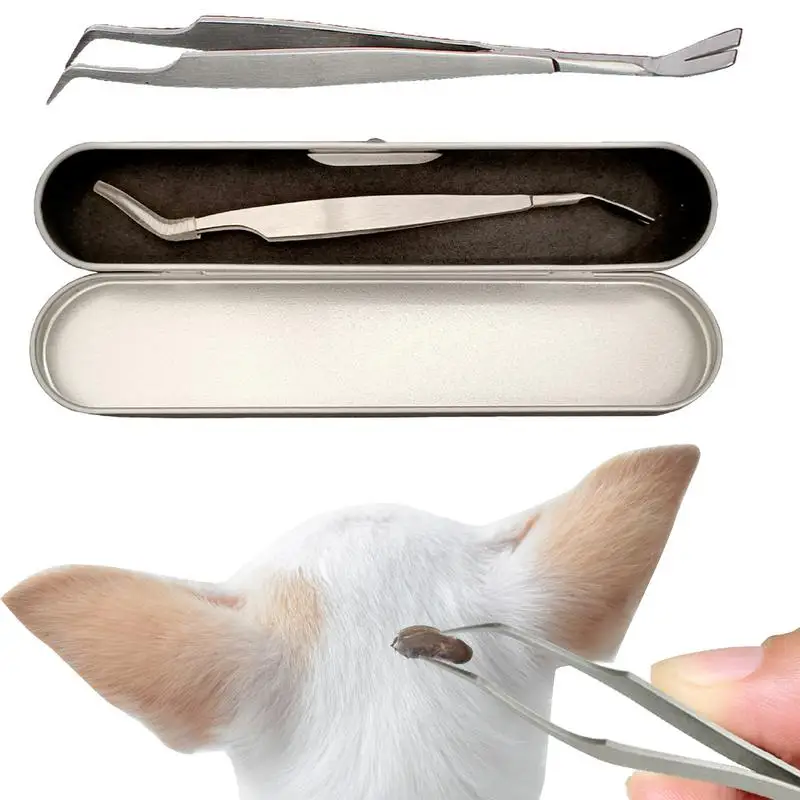 Herramienta removedora 2 en 1, pinzas profesionales para eliminación de garrapatas para humanos y mascotas, herramientas de eliminación de pulgas y garrapatas - imagen 4