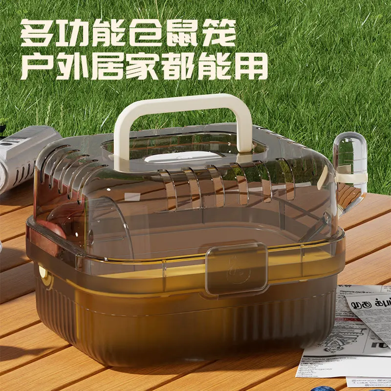 Jaula para hámster al aire libre, jaula portátil para salida, bolsa de miel, rama de flor planeadora, rata, oso de seda dorado, suministros para mascotas pequeñas, jaulas para llevar - imagen 4