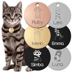 Etiqueta personalizada para gato – acero inoxidable, grabado gratis