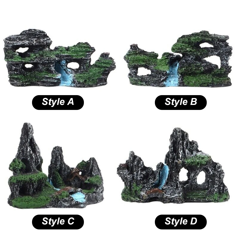 Decoración creativa de pecera de estilo aleatorio, decoración de paisajismo, resina de rocalla de Acuario, adorno artesanal para el hogar, 1 unidad - imagen 5