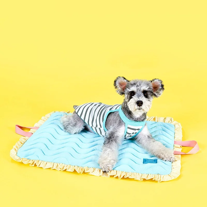 Estera para mascotas con sensación fresca de seda de hielo, cama para perros de verano, cama para gatos para perros pequeños, almohadilla refrescante para dormir para todas las estaciones, estera portátil para mascotas, cojín para mascotas