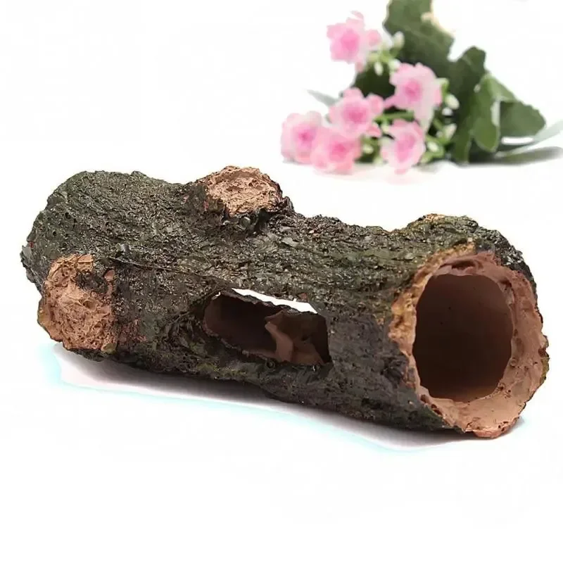 Adorno de acuario con agujero hueco, túnel de árbol, cueva, decoración de pecera, decoraciones de pecera de gran tamaño, accesorios para pecera - imagen 4