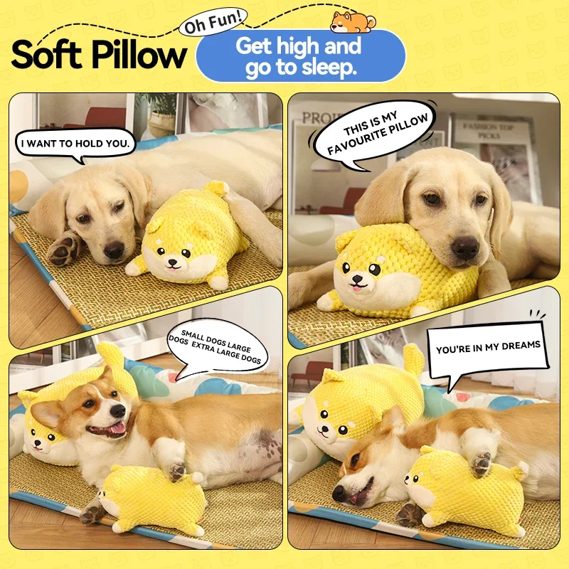 HOOPET, juguetes para masticar para perros y gatos, cerdo, cachorro, juguete chirriante, juguetes interactivos para masticar para perros, relleno de felpa, accesorios para mascotas, suministros para perros - imagen 2