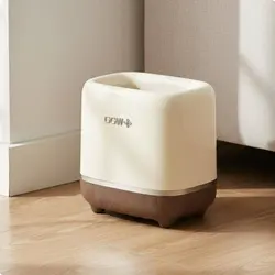 Cubo de basura doble para mascotas con ruedas