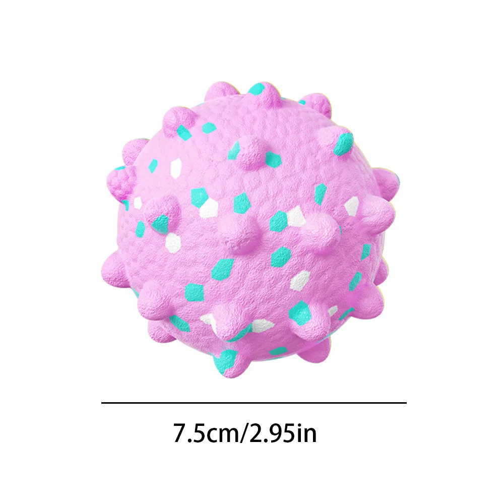 Bola para masticar indestructible para perros, juguete autoadhesivo para aliviar el aburrimiento, limpieza de la dentición, bola explosiva duradera para - imagen 5