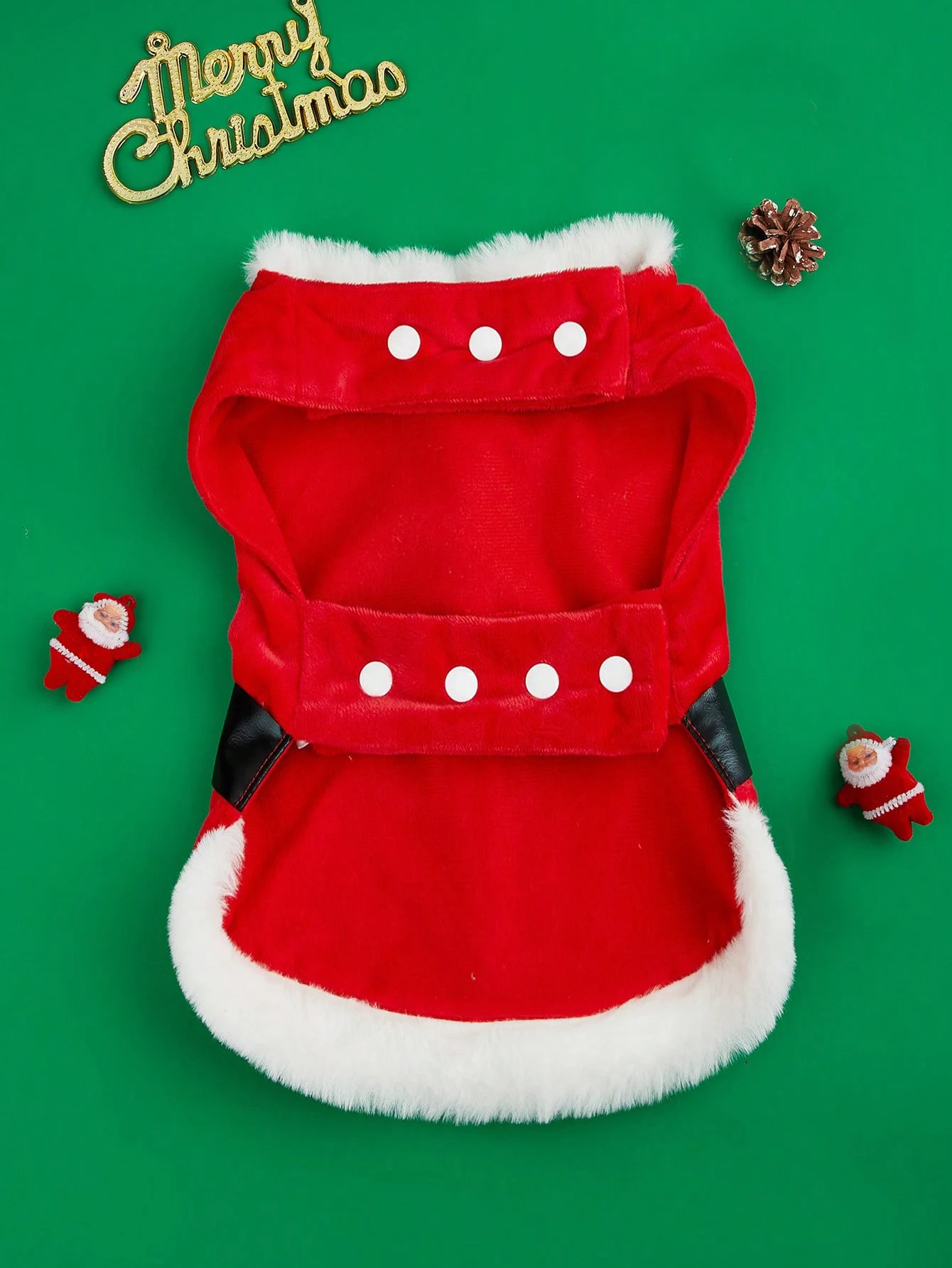 Disfraz de Papá Noel suave y cálido para perros y gatos - imagen 4