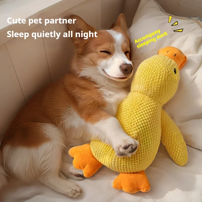 Pato de peluche resistente para perros – Juguete masticable con sonido - imagen 3