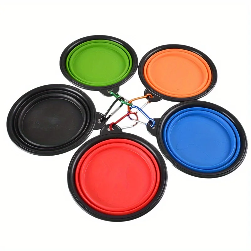 Tazón plegable de silicona para perros, portátil viaje comida y agua - imagen 4
