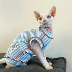 Camiseta de manga corta para gatos Devon Rex y Sphynx - Ropa de verano