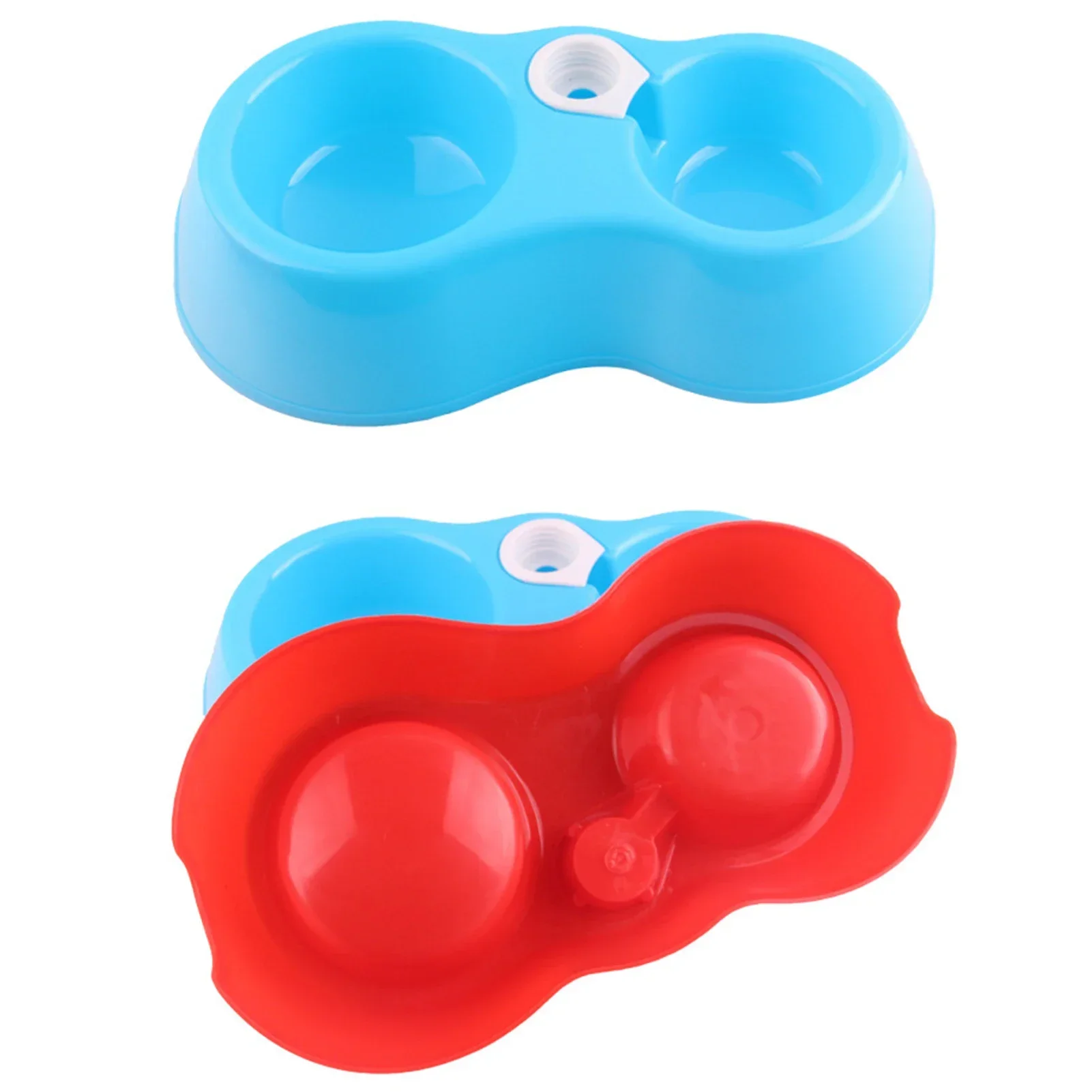 Alimentador de agua para dos mascotas, tazón de agua para gatos, tazón de comida, fuente para beber para perros, tazón doble para mascotas, botella de agua enchufable de doble propósito - imagen 4