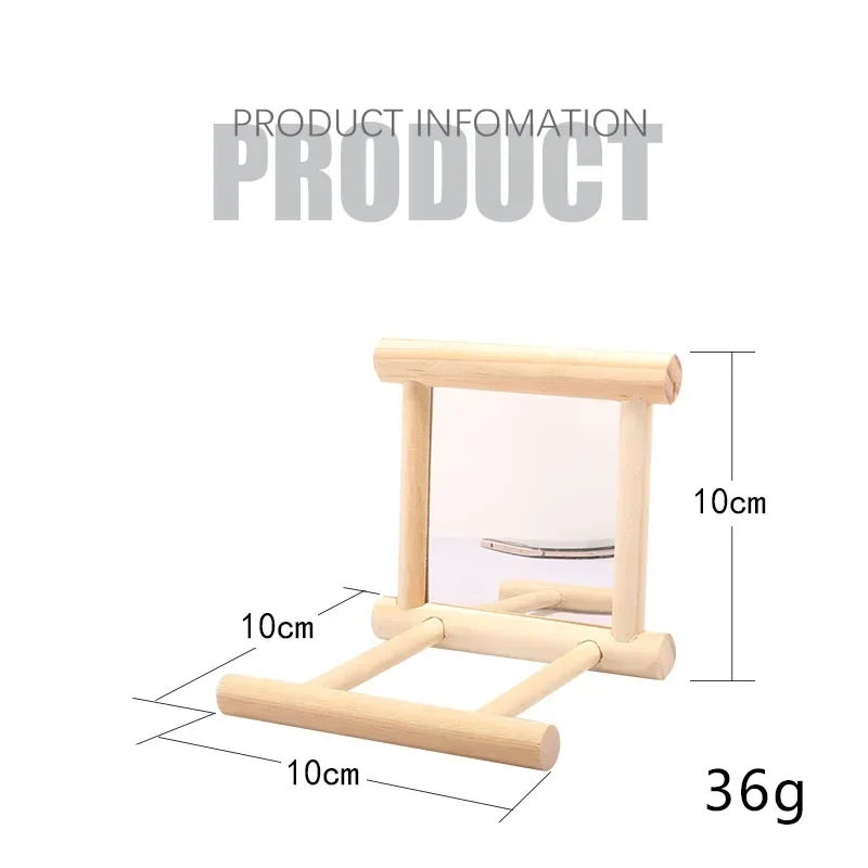 Espejo de juguete para pájaros, escalera de escalada, soporte de espejo para mascotas, juguetes para pájaros, loro, 1 ud. - imagen 2
