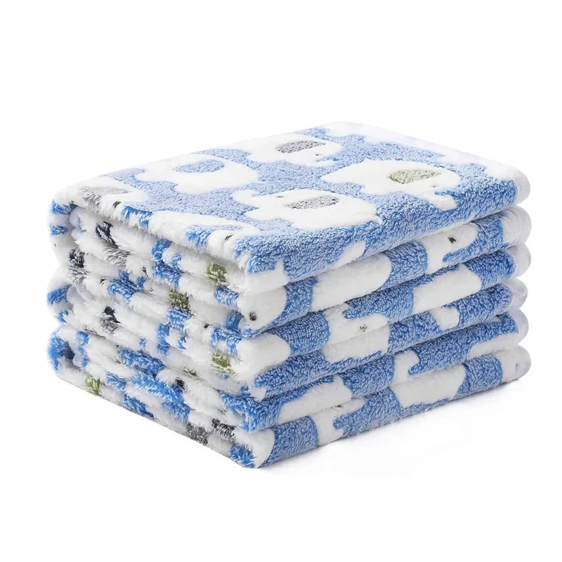 Manta suave y esponjosa de alta calidad para mascotas, bonito patrón de dibujos animados, estera para mascotas, manta cálida y cómoda para perros y gatos - imagen 3