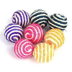 Juego de varitas para gatos con bola de Sisal - Juguetes duraderos