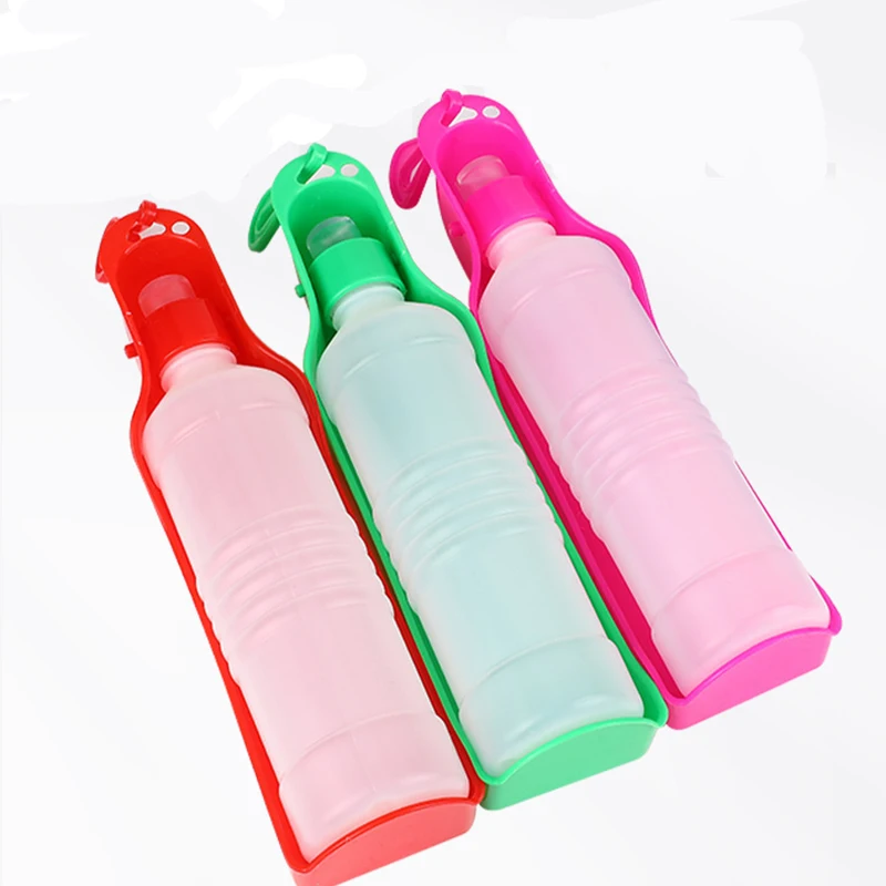 Botella de agua para perros, bebedero plegable, botella de agua portátil de plástico para mascotas, tazón alimentador de agua potable para viajes al aire libre para perros - imagen 4