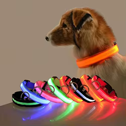 Correa LED reflectante para perro – Seguridad nocturna para paseos