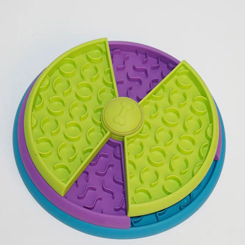 Cuenco alimentador para perros, rompecabezas de tres capas, plato de rotación de comida lenta, tablero de juego giratorio intelectual, accesorio para perros, cuenco alimentador lento para cachorros - imagen 5