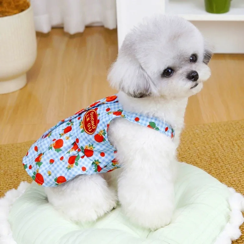 Vestido floral para perros pequeños – Algodón para Chihuahua y Bulldog Francés - imagen 2