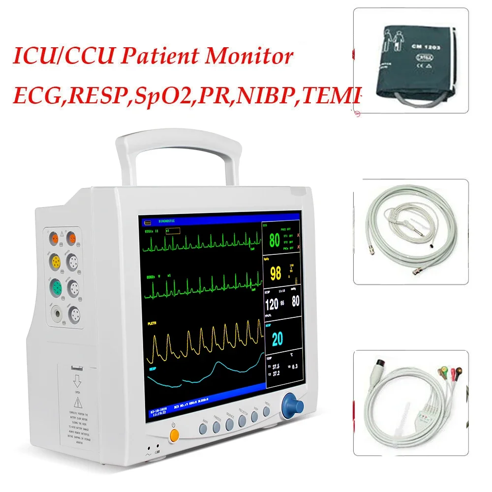 CONTEC CMS7000 Monitor de paciente de icu humano pantalla LCD a color de 12,1 pulgadas Monitor de signos vitales - imagen 4