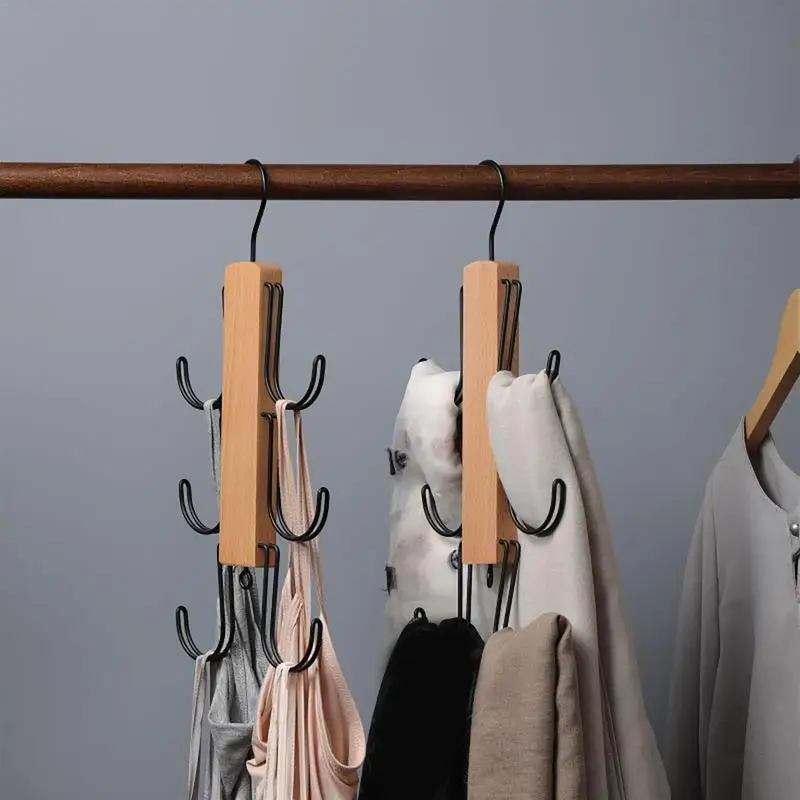 Perchero de madera para ropa, perchas decorativas, ganchos para bata, colgador de entrada para dormitorio y guardabarros - imagen 3