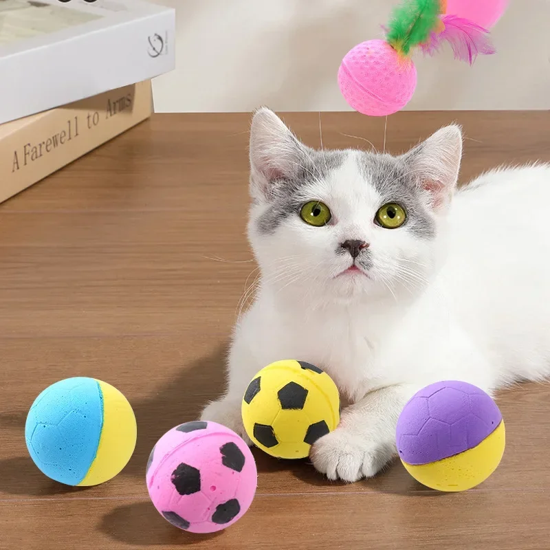 Juguete para gatos, pelota de espuma de látex, juego interactivo, juguete para gatitos, suministros para mascotas, juguetes interactivos para gatos - imagen 2