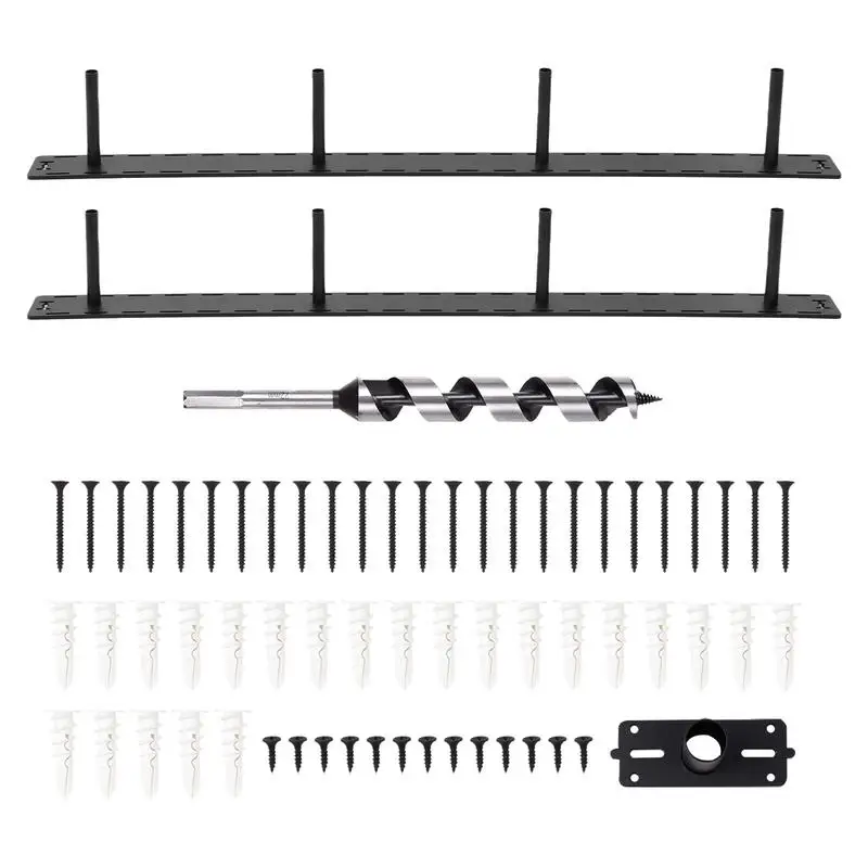 Soporte de estantes flotantes, juego de montaje de estante de pared de 46 pulgadas, 2 accesorios de montaje de estantería para baño, dormitorio, almacén, oficina