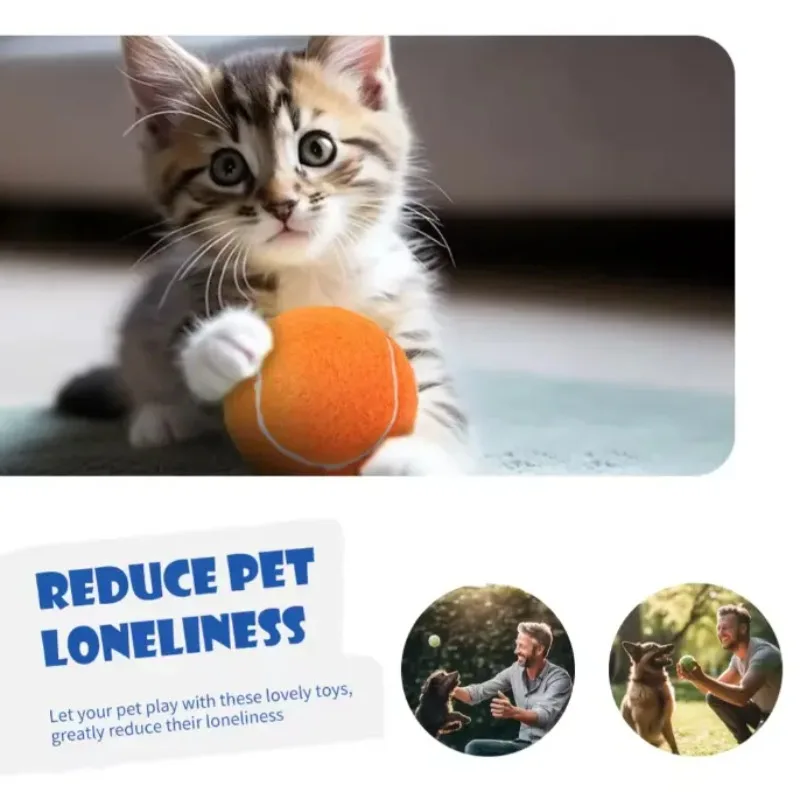 Lanzador de tenis para perros, pelota especial de 5cm, máquina de lanzamiento de tenis profesional elástica para perros, juguete portátil solo la pelota sin máquina - imagen 2