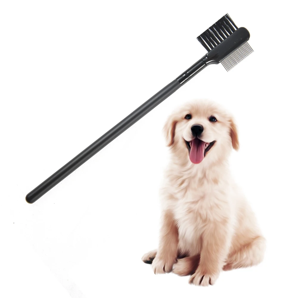 Cepillo de Peine de ojos para mascotas, removedor de manchas de desgarro, cepillo de aseo de Ojos de doble cara para perros y gatos pequeños - imagen 4