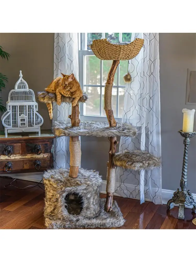 Árbol para gatos, marco de escalada para gatos, ramitas para cama, marco de escalada para gatos y ramas, adecuado para familias multigatos - imagen 2