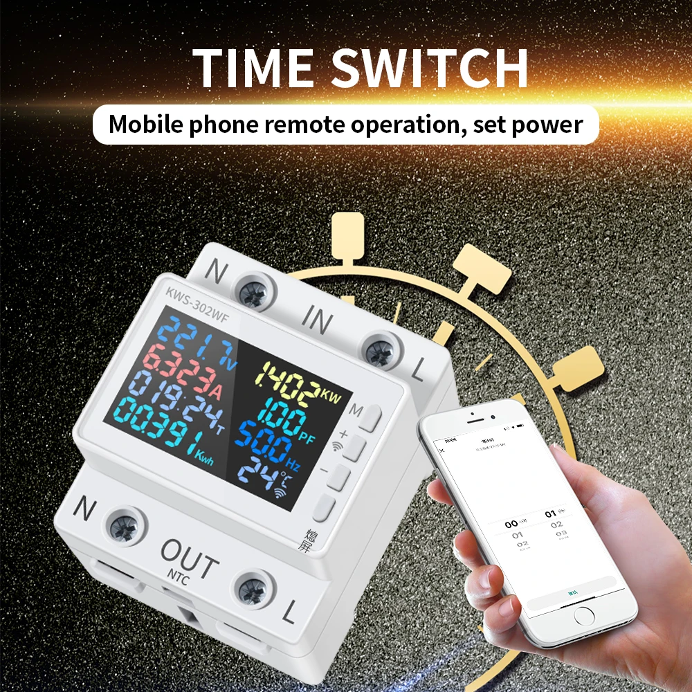 Medidor de Energía Inteligente WiFi 8 en 1 con Pantalla a Color - imagen 4