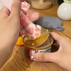 Cuchara 3 en 1 para comida de mascotas, abrelatas y batidora de alimentos con pata de gato, cuchara con mango largo para agitar comida húmeda y seca para perros y gatos, tapa de comida para gatos