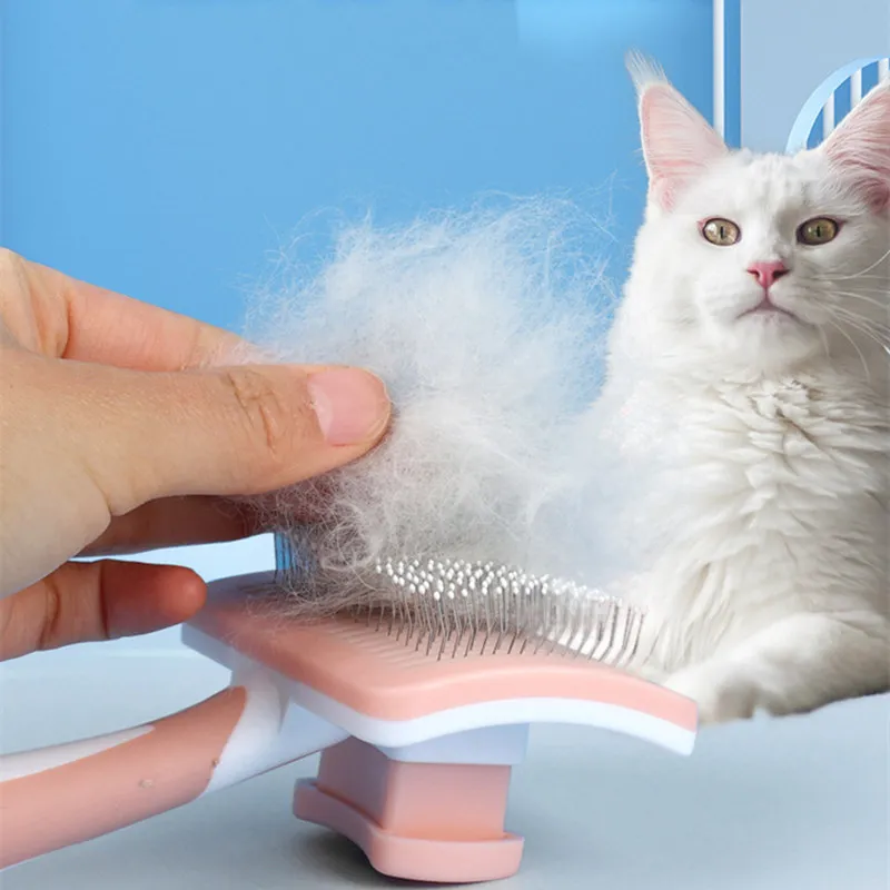 Cat Comb Automatic Cat Hair Remover Self-cleaning Cats Brush Massage Dog Comb Cats Hair Removal Dog Brushes Pet Grooming Brush - imagen 2
