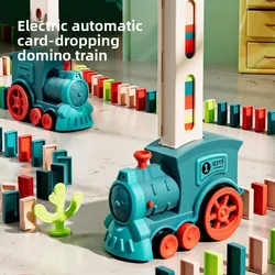 Tren dominó eléctrico con coche y bloques – Juguete educativo infantil