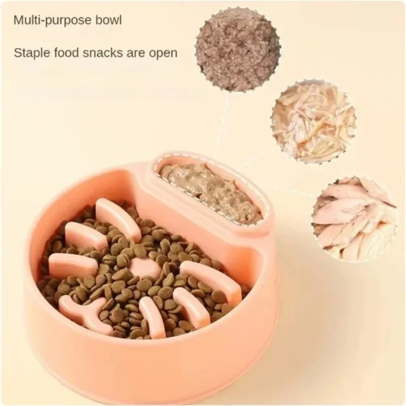 Cuenco de plástico para comida lenta para mascotas, cuencos de plástico para perros, cuenco de comida para mascotas, alimentador lento, cuenco para perros y gatos, accesorios para perros, suministros para perros - imagen 4