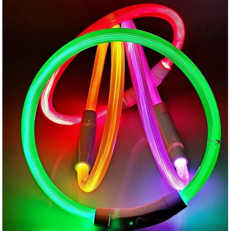 Collar Led para perro de 40/50/70cm, recargable por USB, collar de carga que brilla en la oscuridad, collar luminoso, luz nocturna de seguridad - imagen 2